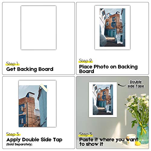 Golden State Art, 50-Pack 11x14 White Backer Boards - for Framing, Art, Show Kit - 4-Ply - Contains 50 Backing Boards