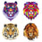 Iron On Decals for Clothing 4Pcs Colorful Lions Tiger Heat Transfers Sticker On Clothes for T-Shirt Jeans Applications