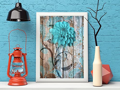 Rustic Flower Diamond Painting Kits for Adults - Farmhouse 5D Diamond Art Kits for Adults Beginner, DIY Full Drill Diamond Dots Paintings with Diamonds Gem Art and Crafts for Adults Home Wall Decor