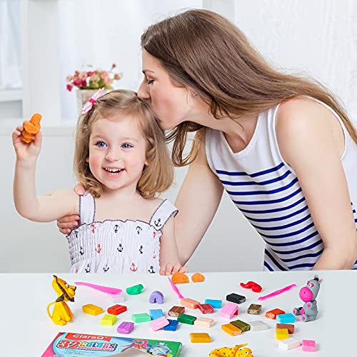 CiaraQ Small Modeling Clay Set, 32 Colors Safe & Non-Toxic Oven Bake Polymer Clay Starter Kit for Kids/Beginners