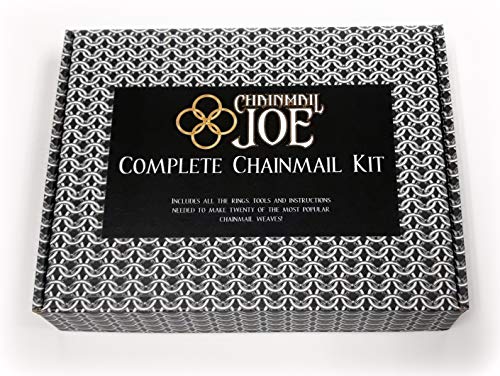 Complete Chainmail Kit - 20 Weave Tutorial Book, 23,000+ Rings(Over 4 Pounds), Clasps, and Tools