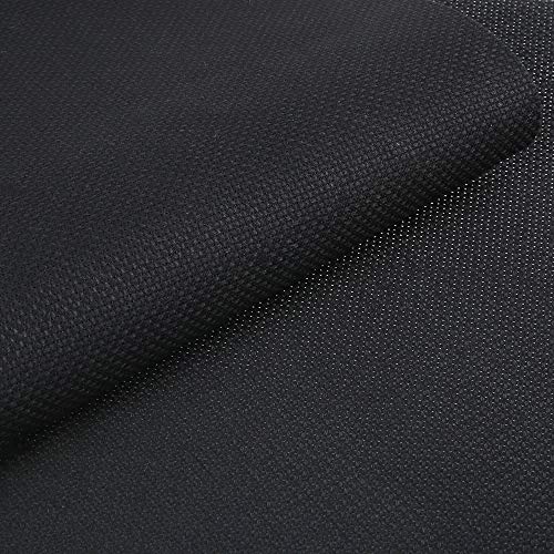 Pllieay 14 Count Big Size Black Classic Reserve Aida Cloth Cross Stitch Cloth Fabric, 1 Pack, 59 by 39 Inch