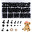 260pcs Plastic Safety Eyes and Noses with Washers, Craft Doll Eyes, Black Safety Eyes for Amigurumi, Puppet, Plush Animal and Teddy Bear