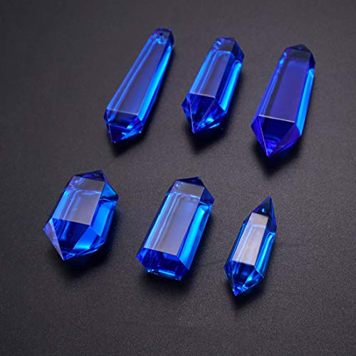 FineInno 6pcs Pendulum Resin Molds Multi-Facet Gemstone Pendant Molds Quartz Crystal Epoxy Casting Molds for DIY Necklaces Pendants Jewelry Crafts