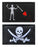 Antrix 2 Packs Tactical Black Beard Pirate Edward Pirate Skull Emblem Patch Hook & Loop Pirate Patches for Backpacks Caps Jackets Vest Military Uniform Dog Harness