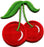Cherry Cherries Fruit Applique Iron-on Patch S-285