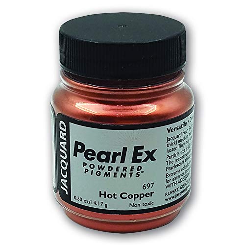 Jacquard Pearl-Ex Pigment, Creates Metallic or Pearlescent Effect, 5 Ounce Jar, Hot Copper