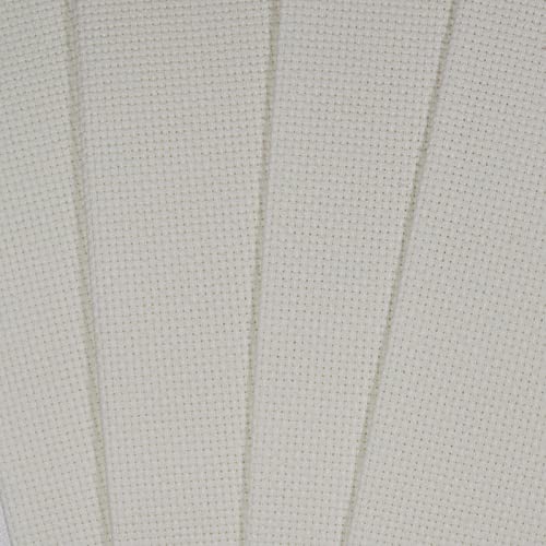 KCS 4 pc of 12" x 18" 14CT Counted Cotton Aida Cloth Cross Stitch Fabric (Antique White)