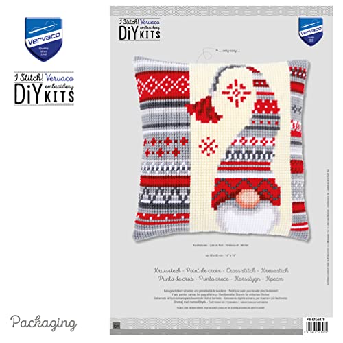 Vervaco Cross Stitch Cushion Kit Christmas Elf 2 16" x 16"