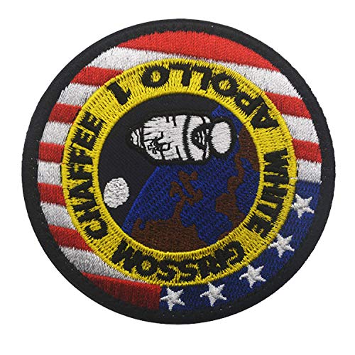 Official NASA Space Program Fallen Heroes Patch Set Apollo Shuttle, Apollo 1 Sts-51l Challenger Sts-107 Columbia with Hook & Loop Backing