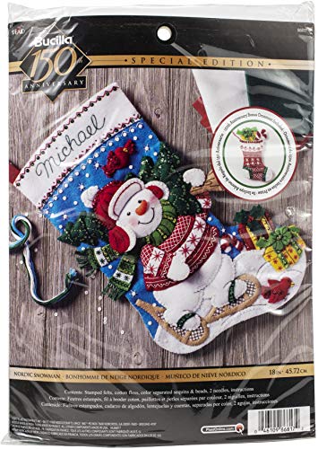 Bucilla Nordic Snowman Stocking Kit