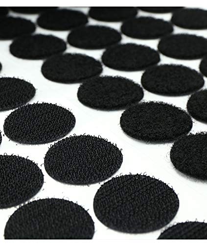 Vkey 1000pcs (500 Pair Sets) 20mm Diameter Sticky Back Coins Self Adhesive dots Tapes Black-Delivery by FBA