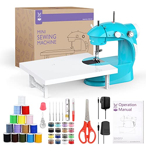 Mini Sewing Machine with 42PCS Sewing Kit, Foot Pedal, Adapter