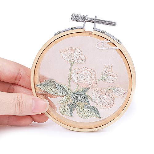 Pllieay 20 Pieces 3 Inch Embroidery Hoops Bulk Wholesale Circle Cross Stitch Hoop Ring for Art Craft Handy Sewing and Christmas Ornaments Decoration