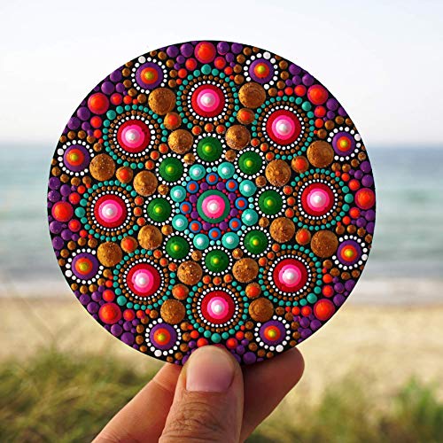 Mandala Painting Kit - Art & Craft Kit with Paints for Teens & Adults - 48 Piece Acrylic & Metallic Paint Kit - Including Gloss Sealer & Stencils – Dotting Tools - Indoor & Outdoor Painting