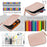 Zannaki Big Capacity Storage Pouch Marker Pen Pencil Case Simple Stationery Bag Box Art Tool & Sketch Storage Boxes for Bullet Journal Middle High School Office College Student Girl Women Adult Teen