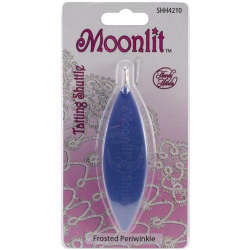 Handy Hands 438256 Moonlit Tatting Shuttle with Hook-Frosted Periwinkle