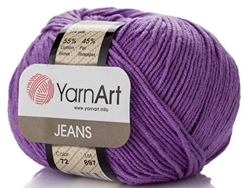 55% Cotton 45% Acrylic YarnArt Jeans Sport Yarn 1 Skein/Ball 50 gr 174 yds (72)