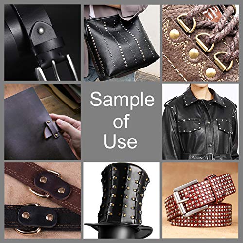 640 Sets Mixed Color Leather Rivets Kit Mixed Size Double Cap Rivets Garment Rivets with Rivet Press Setter Tool for Leather Craft Clothing Shoes Belts Bags Accessories 4 Color 2 Sizes