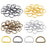 Swpeet 120Pcs 5/4 Inch - 30mm 4Colors Multi-Purpose Metal D Ring Semi-Circular D Ring for Hardware Bags Ring Hand DIY Accessories (Mixed Color, 5/4 inch)