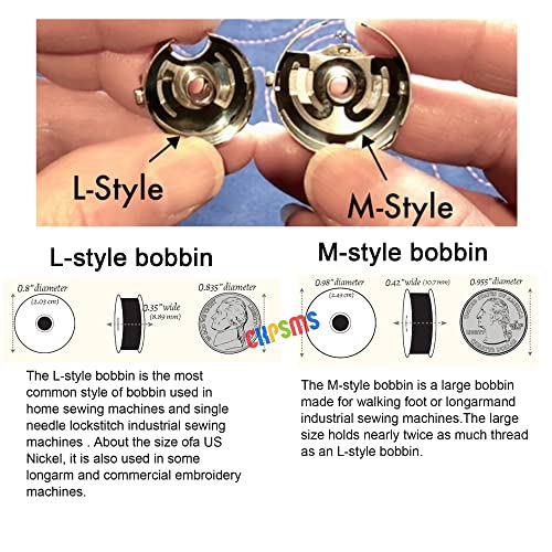 CKPSMS Brand -"L Style" Bobbin CASE #52237 BC-DB1-NBL (No-Back-Lash) Spring Compatible with/Replacement for JUKI Brand Singer Brand CONSEW Brand Brother Brand (50PCS)