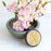 Wazakura Minoyaki Series Japanese Ikebana Essential Tool Kit with Small Round Ceramic Flower Vase and Kenzan Pin Frog for Floral Arranging - Brown & Blue Vase + 2in (61mm) Brass Kenzan