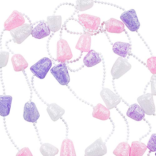 Kurt S. Adler Pink Purple and White Glittered Gum Drop Garland 9 Feet Long H2051 New