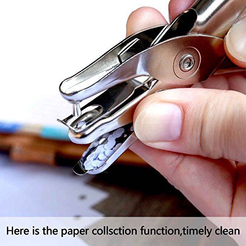 Shappy Metal Hole Punchers Single Hole Punch Paper Puncher Ticket for School, Home and Office, 3 Pack (1/8 inch Hole)
