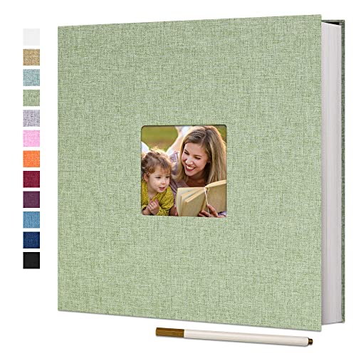 Vienrose Large Photo Album Self Adhesive for 4x6 8x10 Pictures Magnetic Scrapbook Album DIY 40 Blank Pages with A Metallic Pen