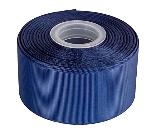 Joycrosso 2" Inch Grosgrain Ribbon 25 Yards-Roll Set for Gift Wrapping Party Favor Hair Braids Baby Shower Decoration Craft Supplies, Navy