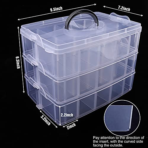 SGHUO 0.0-Tier Stackable Storage Container Box with 0 Compartments, Plastic Organizer Box for Beads, Arts, Crafts, Toy, Seed, Washi Tapes, 0.1 * 0.1 * 00.1in
