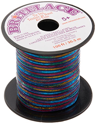 Pepperell RBS5010 Tie Dye Rexlace Plastic Lacing, 0.0938" by 33 yd, Blue