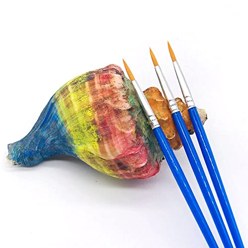 RUIHCBY Children's Art Paintbrushes,Little Painting Brushes for Kids with Flat and Round Tips 60 Pieces