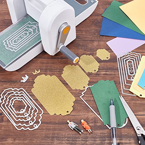 ORIGACH 5 Set 36Pcs Bookmarks Metal Cutting Dies Tag Frame Die Cuts Embossing Stencils Template Mould for DIY Scrapbooking Decorative Paper Card Making
