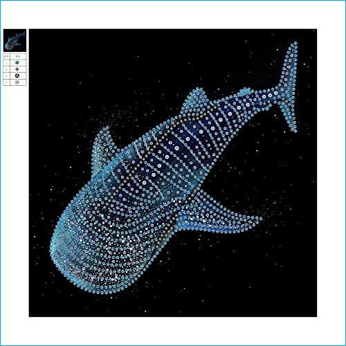 Artmaple 5D Diamond Paint by Numbers Kit, Diamond Painting for Adults Beginner, Gift Choice for Thanks Giving, Christmas, New Year, DIY Painting for Room Decor 12x12 inch (Whale)