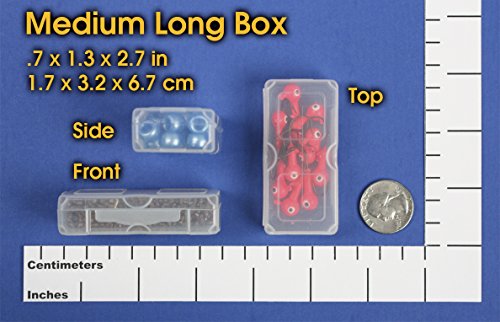 DotBox Medium Long Box - 12 pcs. Little Storage Boxes for Small Items Like Beads and Parts. Boxes Fit Inside DotBox Carrying Cases Sold Separately. 3 Packages of 4.