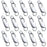 PAGOW 15pcs Silver Lobster Claw Clasp with Closed Rings for Necklaces, Bracelet, Jewelry Making ( 0.59 x 0.22 inch, 15 x 5.7 mm)
