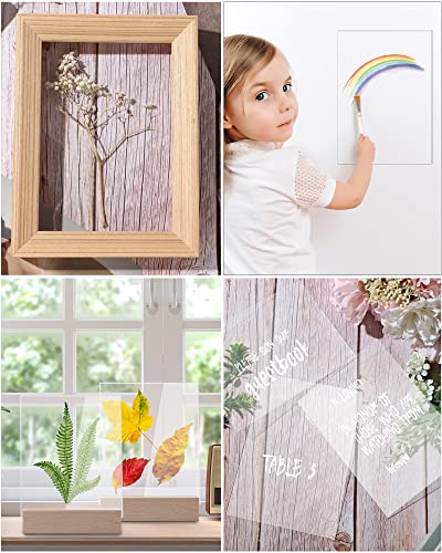 50 Pack 5 x 7 Inch Acrylic Sheets Clear Acrylic Sign Blank 1 mm Thick Acrylic Panel for Picture Frame Glass Replacement, Art Crafts Projects, Painting, Acrylic Signs for Wedding Festival Party Office
