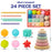 Jyusmile Baby Toys 6-12 Months, Montessori Toys for Babies 6-12 Months, Incl Stacking Building Blocks & Soft Infant Teething Toys & Sensory Balls for Toddlers 0-3-6-9-12 Months