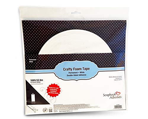 SCRAPBOOK ADHESIVES BY 3L 2100 FOAM TAPE WHITE .5X108