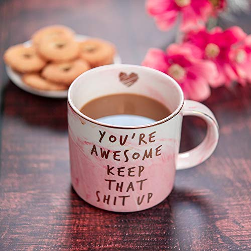 Thank You Gifts - Funny Inspirational, Thoughtful, Birthday, Friendship, New Job Gifts Ideas for Women Friends, Coworkers, Boss, Employee - Graduation Gifts for Her - Ceramic Coffee Cup