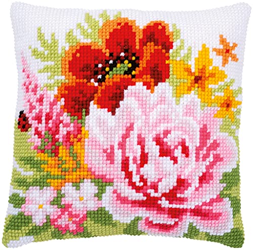 VERVACO (3PL) Needlepoint KIT FLW, Colourful Flowers