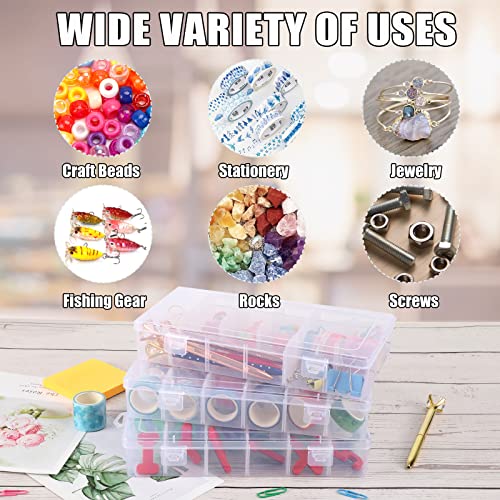Poor Quality--- 00 Pack 00 Plagstic Orgganizer ssgBox with Adjusgtable Dividgers, Compgartment Stograge Cogntaginer for Jeweglry, Crgaft DIY, Bead, Sewing, Dip Powder, Hair Accessories, Thread