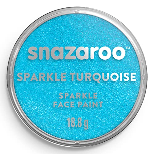 Snazaroo Classic Face and Body Paint, 18ml, Sparkle Turquoise