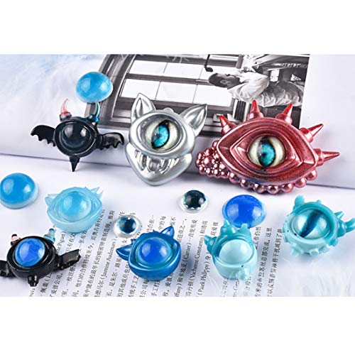 FineInno 6pcs Epoxy Resin Molds Devil's Eye Molds Silicone Molds Jewelry Casting Molds for Craft Decoration DIY