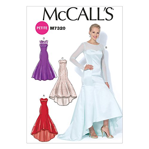 McCall's Patterns M7320 Misses'/Miss Petite Mermaid-Hem and High-Low Dresses, Size A5 (6-8-10-12-14)