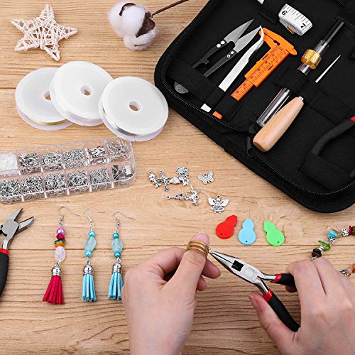 Jewelry Making Kit, Audab Jewelry Making Supplies Jewelry Tools Kit Wire Wrapping Kit with Jewelry Making Tools, Charms, Jewelry Wires and Jewelry Findings for Jewelry Repair and Beading