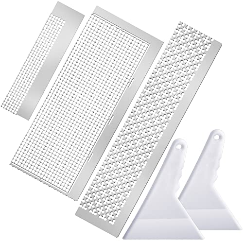 3 Pieces Diamond Painting Ruler Stainless Steel Diamond Mesh Ruler 5D Diamond Painting Ruler Tool DIY Drawing Ruler with 216 699 1020 Blank Grids 2 Pieces Diamond Painting Fix Tool for DIY Art Crafts