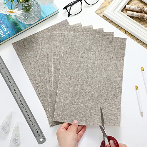 6 Pcs Coarse Linen Repair Patches Self Adhesive Linen Fabric Patches Upholstery Carpet Patch Couch Patch Fabric Repair Patch 12 x 8 Inch for Furniture Peel and Stick Car Seats Jeans Hand Bag Jackets()