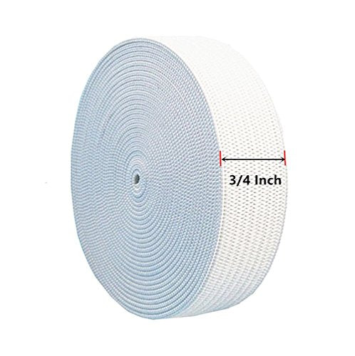 Abbaoww 45 Yards 3/4 Inch Elastic Band for Wig, Wig Band for Laying Edges, Lace Melting Band, Stretch Knit Elastic Spool for Sewing, White